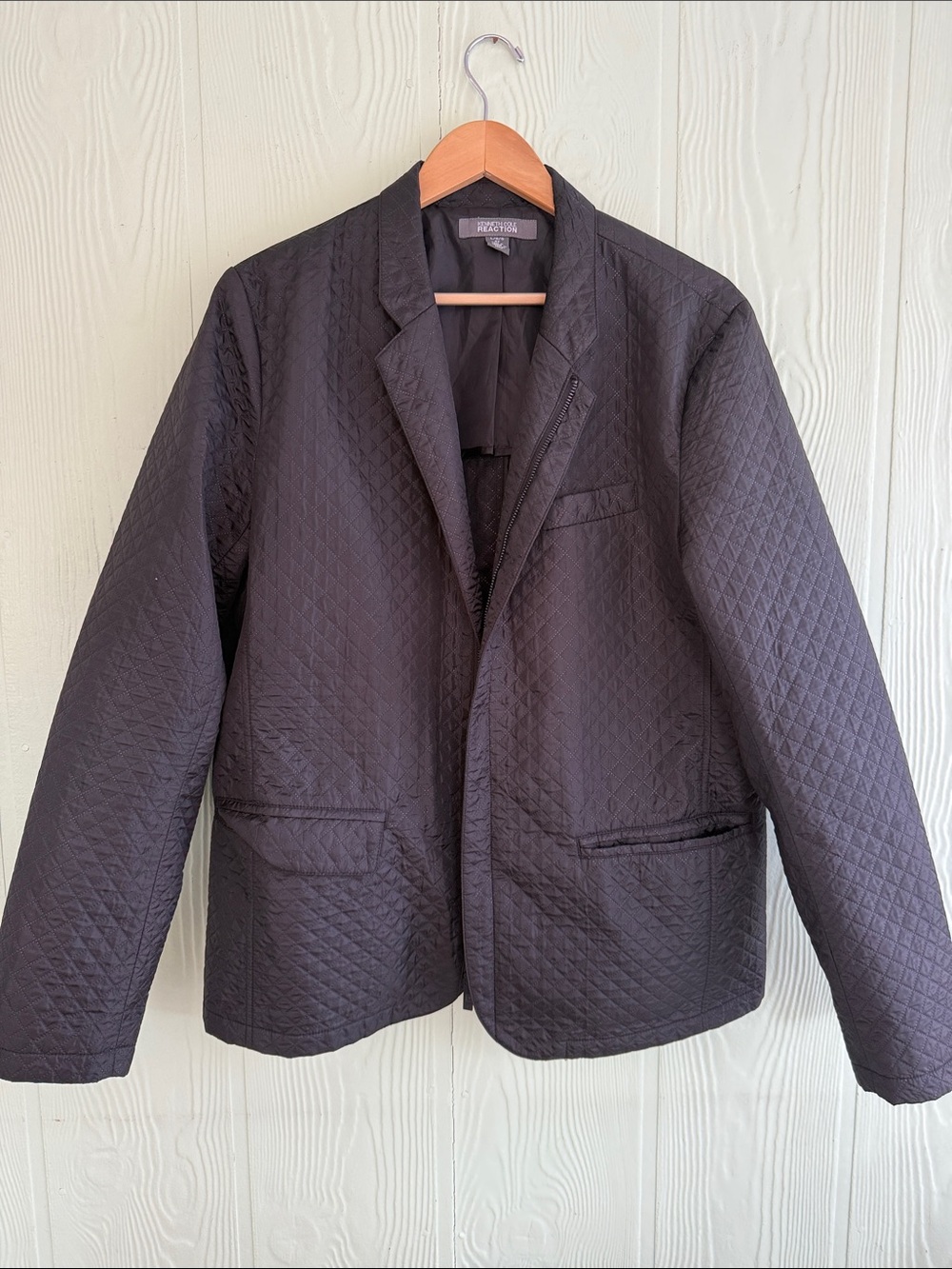 Kenneth Cole Reaction Quilted Black Sport Coat
